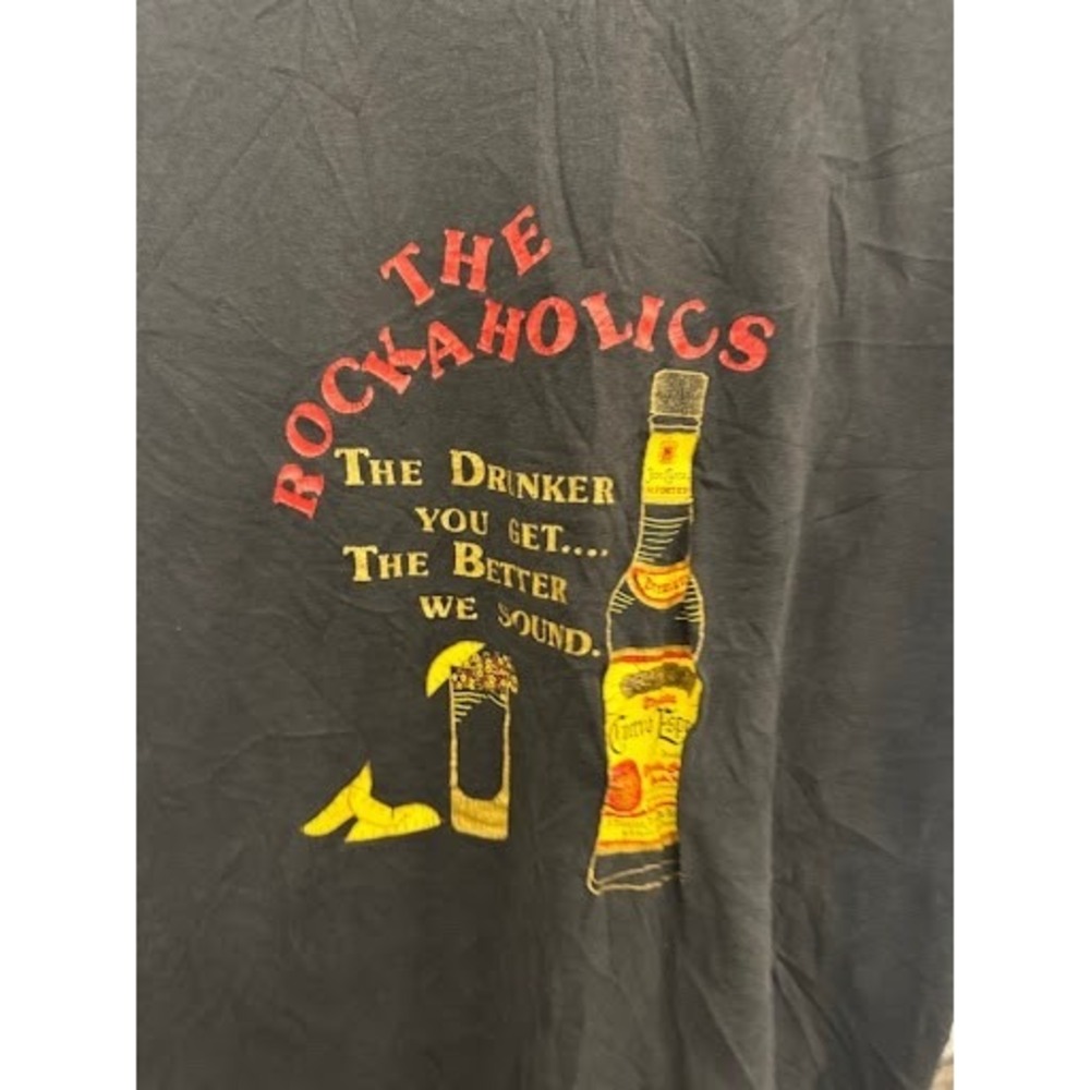 Vintage The Rockaholics Jose Cuervo Drinking Music Promo T-Shirt Black Large